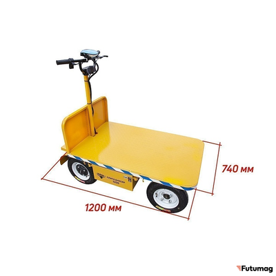 Платформенная тележка электрическая RuTrike ПЛИТА БУКСИР 1200