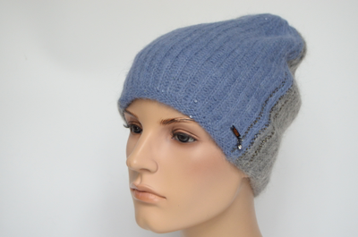 Vizio Италия 8021 CY шапка серая с фиолетовым 21/4