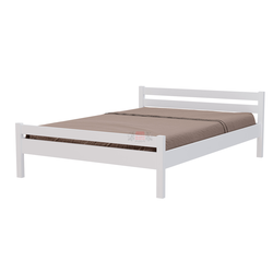 Кровать 13 двойная из массива 1600*2000, белый 665х2080х1680мм белый