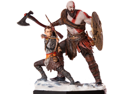 Кратос и Атрей (God of War 4,  Бог войны) - Коллекционная фигурка (статуэтка) 1/10 Scale God of War, Kratos & Atreus - Iron Studios
