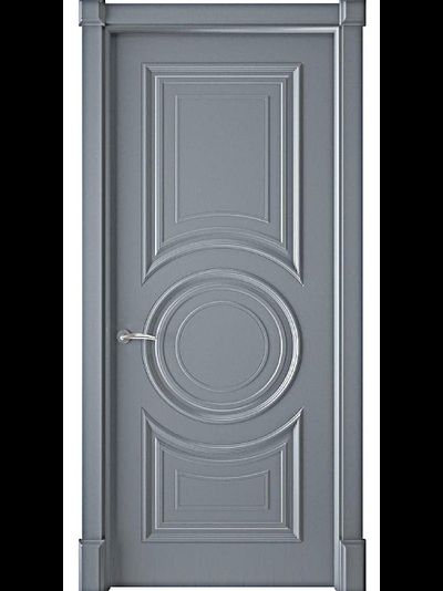 Дверь багетная Арт Гам 4 серая эмаль