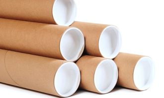 Картонный тубус с пластиковой крышкой (55×320 мм)