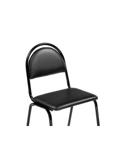 Стул на металлокаркасе Гумер черный / черный глянец