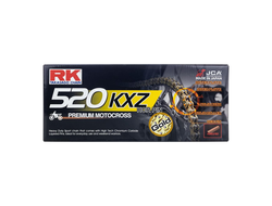 Цепь RK GB520KXZ-120 для мотоциклов (золотая, без сальников)