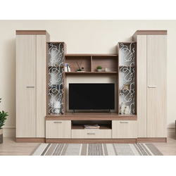 Гостиная Атлантида 4 Ясень шимо светлый, темный Ш3000×в2220×Г590мм