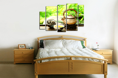Модульная картина "Зеленый чай"