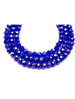 Бусины стеклянные граненые Rondelle на нити 1 мм