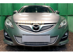 Защита радиатора Mazda 6 2010-2012 chrome низ