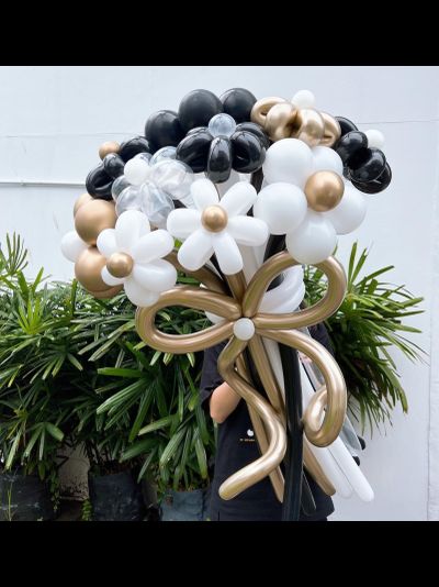 букет "золотой бант"