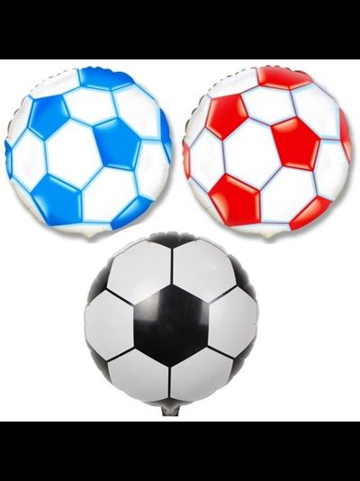 шар с гелием 18"/46 см футбольный мяч (на выбор)
