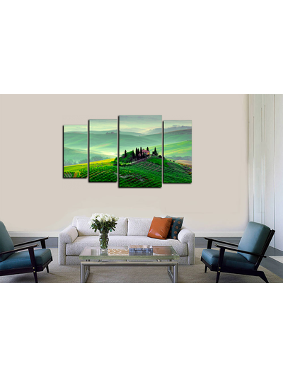 Модульная картина "Усадьба на холме"