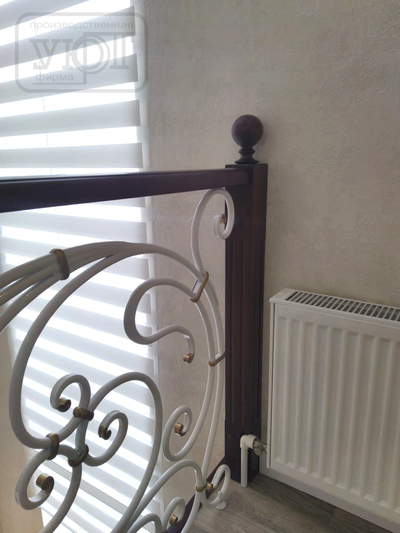 л-11/3. лестница с кованым ограждением