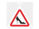 Знак автомобильный "Туфелька", треугольник 200х200х200 мм, самоклейка, европодвес, НЖР