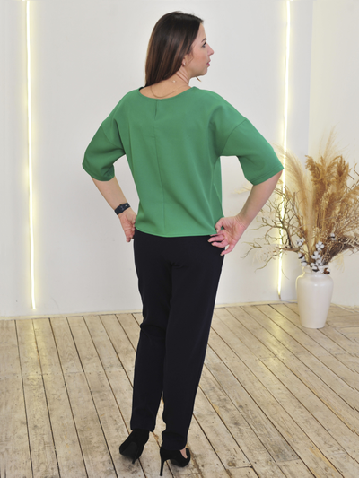 Блузка 694-1023-зел