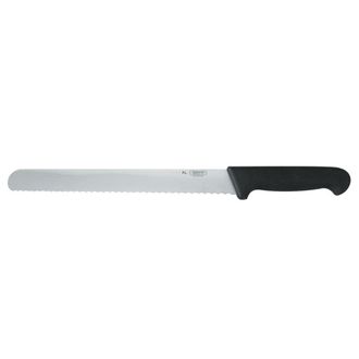 Нож хлебный 30 см, черная пластиковая ручка