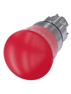 3SU1050-1HB20-0AA0 АКТУАТОР АВАРИЙНОЙ ГРИБОВИДНОЙ КНОПКИ, 22MM, КРУГЛ., ГЛЯНЦЕВЫЙ МЕТАЛЛ, КНОПКА КРАСНАЯ, 40MM, ПОДТВЕРЖДЕНИЕ СРАБАТЫВАНИЯ ФИКСАЦИЕЙ (POSITIVE LATCHING), ДЕБЛОКИРОВКА ПОВОРОТОМ