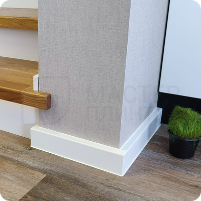 Плинтус ХДФ Dollken Cubu Flex Life XL 60мм Х 2,5 м 1013/5012 Белый