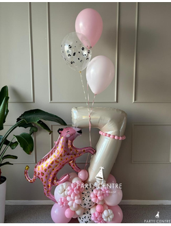 Стойка с гепардом цифра крем