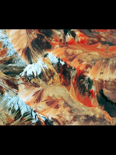 Картина обогреватель, спутниковое фото песочных узоров Сальты