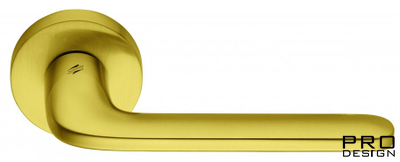 Дверная ручка на круглом основании COLOMBO Roboquattro ID41RSB-OM матовое золото