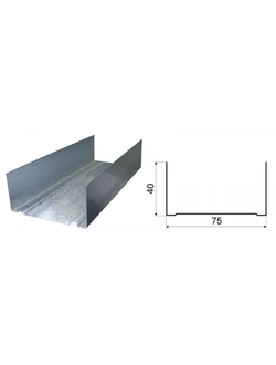 Профиль направляющий (ПН) 75х40х3000 мм