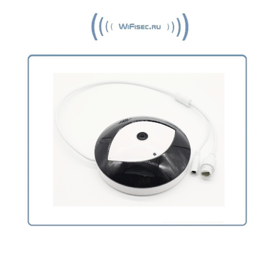 Cobell_SS. Потолочная - настенная WiFi/LAN видеокамера панорамная с DVR(fish_VRcam_eye), 960P HD