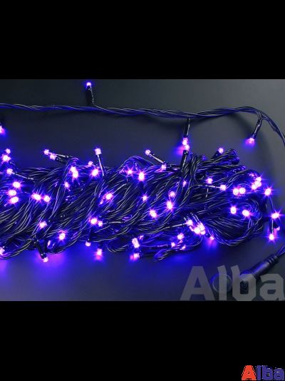 ФИОЛЕТОВАЯ гирлянда НИТЬ 20 м, 220В, ДИНАМИКА