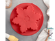 Форма силиконовая для выпечки Доляна «Снежинка», 22,5×3,5 см, цвет красный