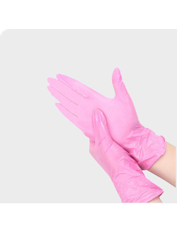 Перчатки Foxy М нитриловые розовые