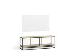 Тумба TV stand lite 2 black светлый дуб