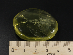 Кварц лимонный (облагороженный), полировка плоская, Бразилия (42*36*8 мм, 22 г) №35665