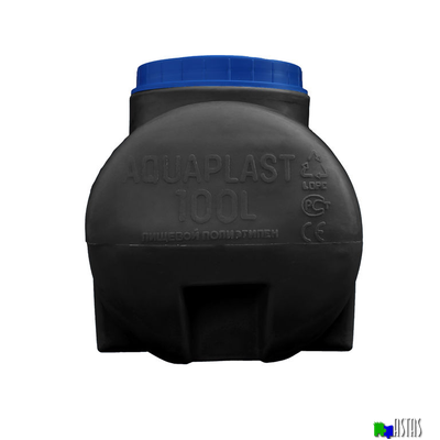 Емкость 100 литров горизонтальная  черная