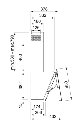 FPJ 915 WH (110.0361.907) белый стекло вытяжка (сенсор)