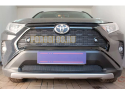 Защита радиатора для Toyota Rav4 2019- black низ PREMIUM