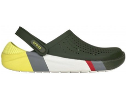 CROCS LITERIDE CLOG COLORBLOCK GREEN