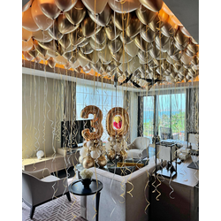 Шары под потолок, оформление "Золотой праздник"