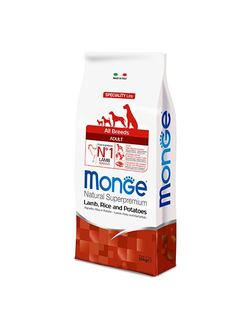 Корм для собак Monge (Монж) Dog Speciality ягненок с рисом и картофелем 12 кг
