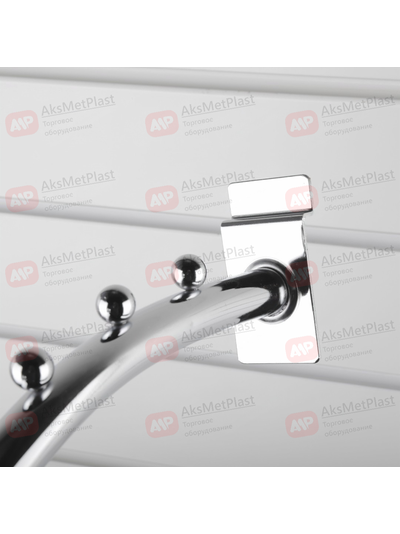 K008 Кронштейн для экономпанелей, наклонный, изогнутый с 9-ю шариками, d-19 мм, длинна 400 мм, хром