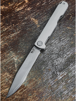 Складной нож Single EVO сталь ламинат Васильева, рукоять G10, цвет белый