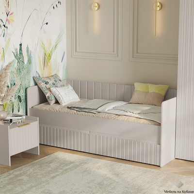 Тефия Кровать с 2 ящиками 832х2032х700 Тефия / Сантьяго