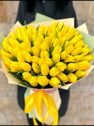 101 желтый тюльпан