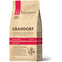 Grandorf (Грандорф) сухой корм для взрослых кошек Ягненок с индейкой, 2 кг