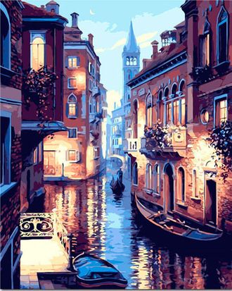 Картина по номерам 40х50 GX 25102 Вечерняя Венеция (Оптом)