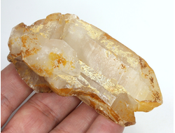 Кварц горный хрусталь, сросток кристаллов необработанный, Россия, Урал (80*44*30 мм, 109 г) №36165