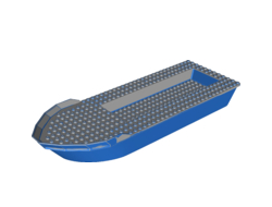 Boat, Hull Unitary 41 x 12 x 5 with Light Bluish Gray Top, Blue (23997c01 / 6331215)