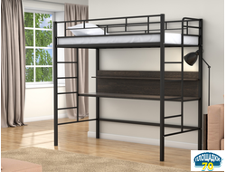 Кровать-чердак Амстердам Черный