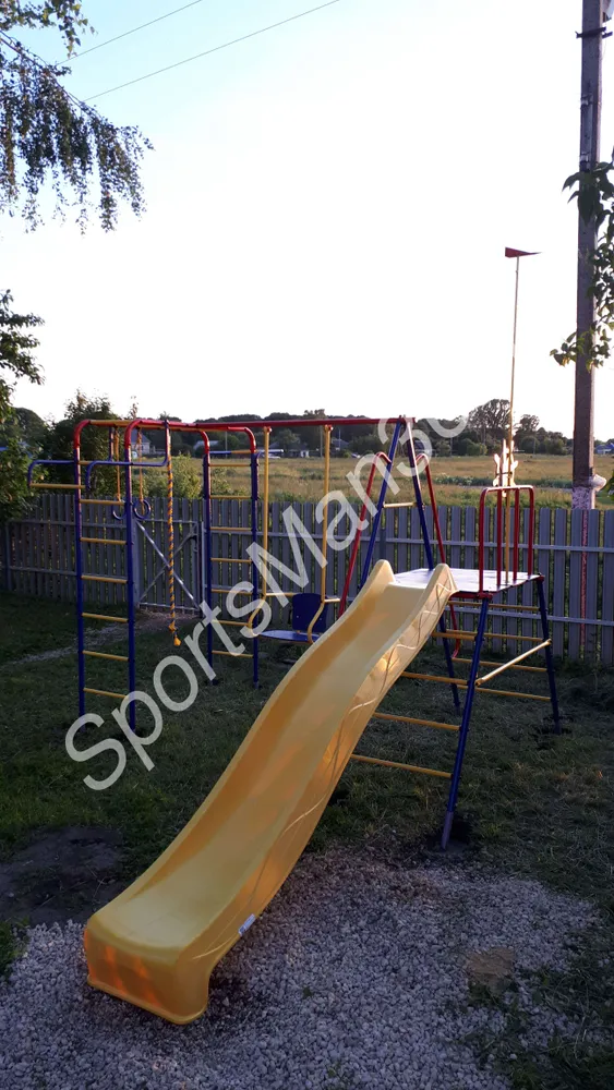 УЛИЧНЫЙ ДЕТСКИЙ СПОРТИВНЫЙ КОМПЛЕКС ПИОНЕР-МОРЯЧЕК С ГОРКОЙ S-line 3 м