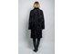 Женская шуба пальто трансформер Лилия из натурального меха каракуля, зимняя, черная