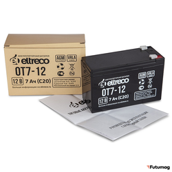 Тяговый аккумулятор Eltreco OT7-12 (6-F-7) (12V7A/H C20)