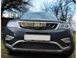 Защита радиатора Geely Atlas 2017- black низ